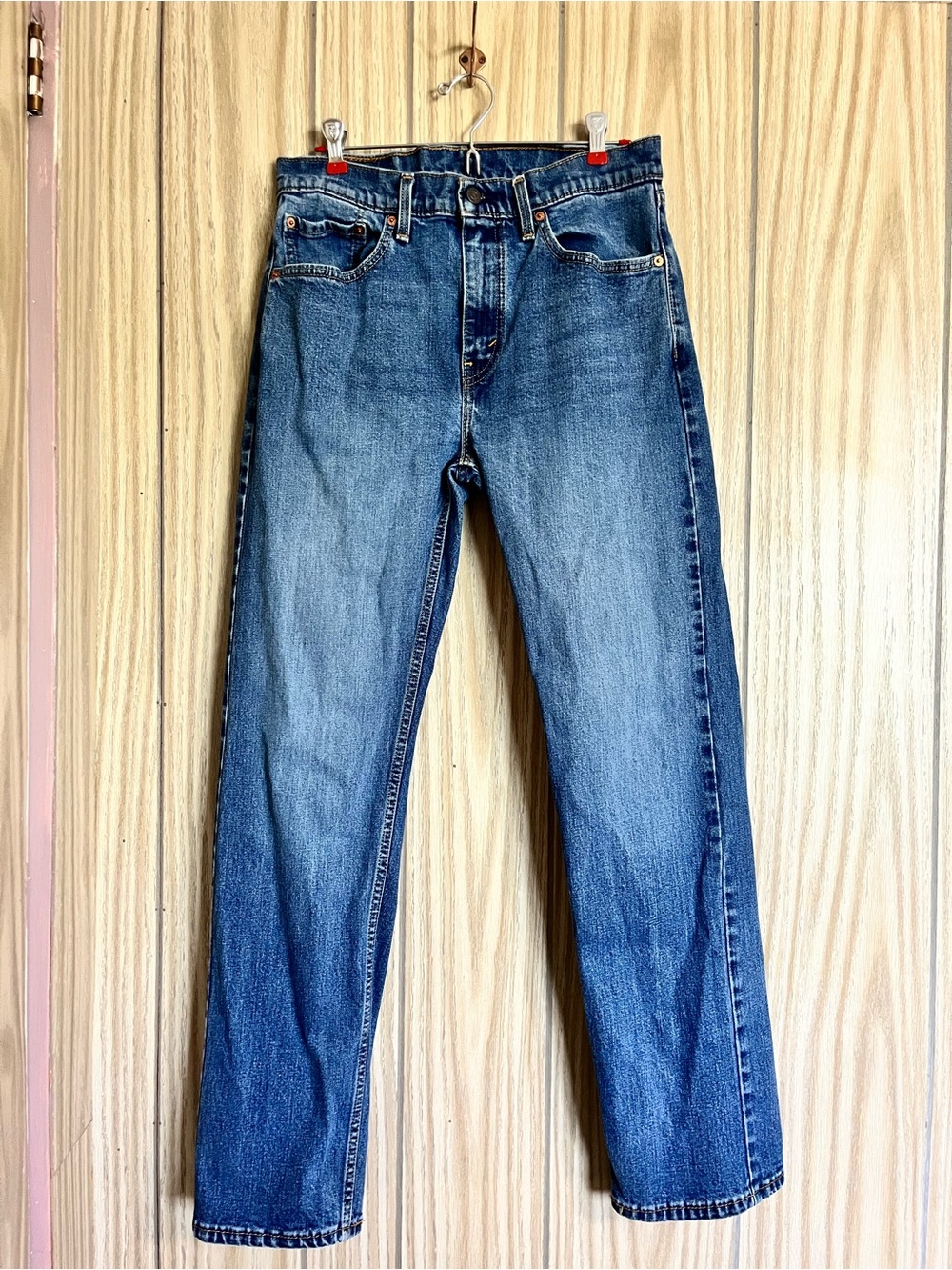 Levi's 505 Men's Regular Fit Straight Leg Jeans Blue Denim W32 L32
